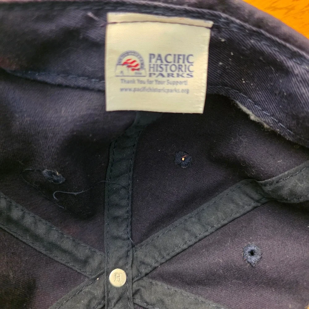 USS Oklahoma BB 37 Pearl Harbor Navy Blue Cotton Hat OSFM Pacific Historic Parks